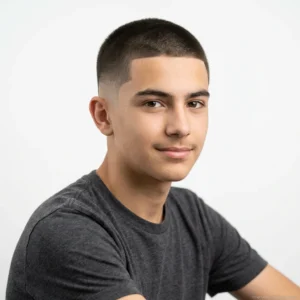 drop fade with quiff for teen boys with straight hair