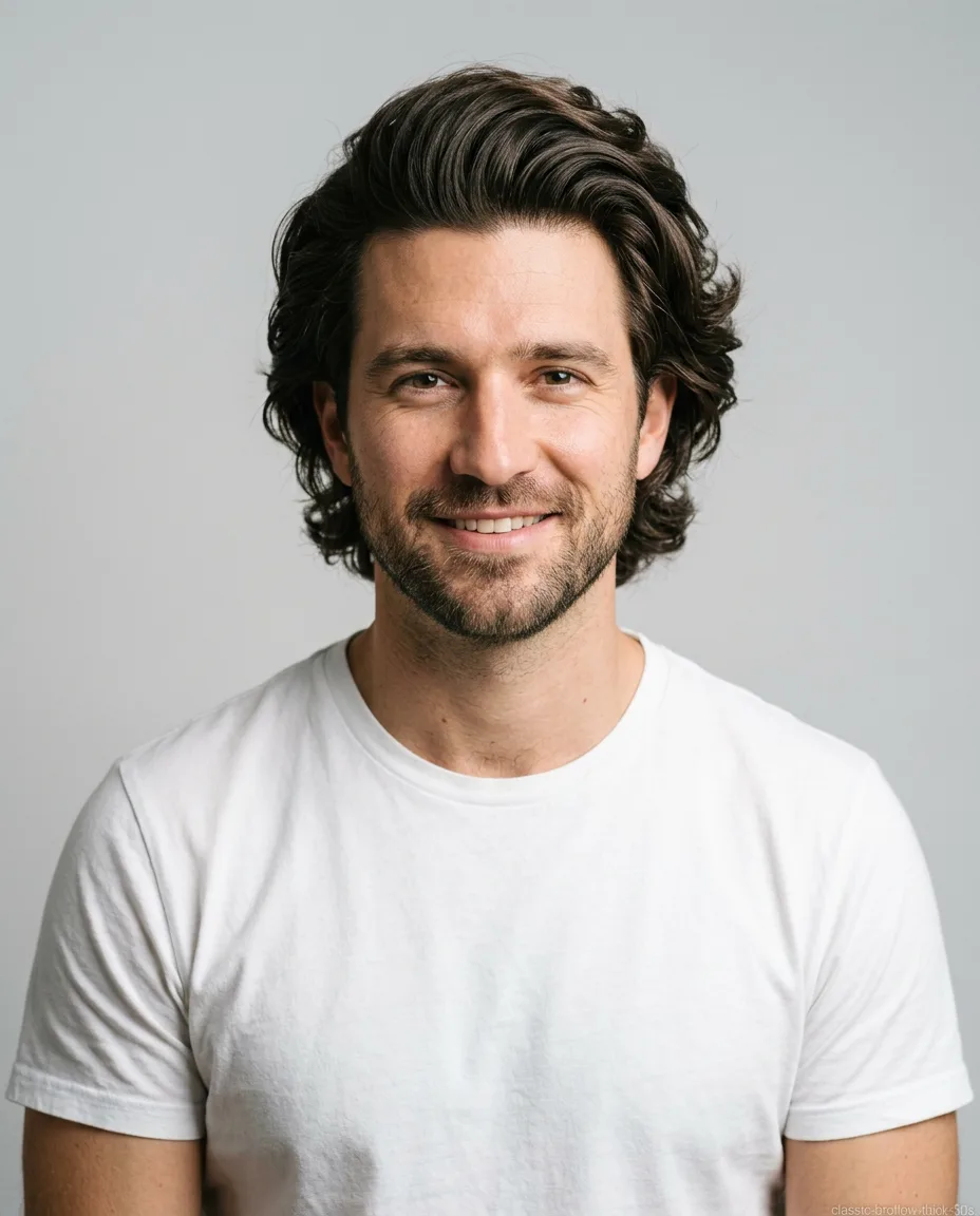 Classic long bro flow on thick hair