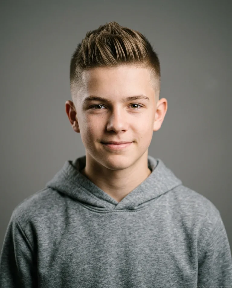Classic Short Faux Hawk on straight hair