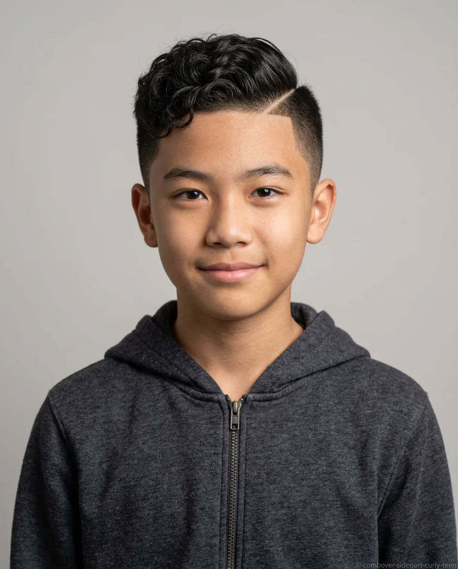 Short Comb Over with Side Part