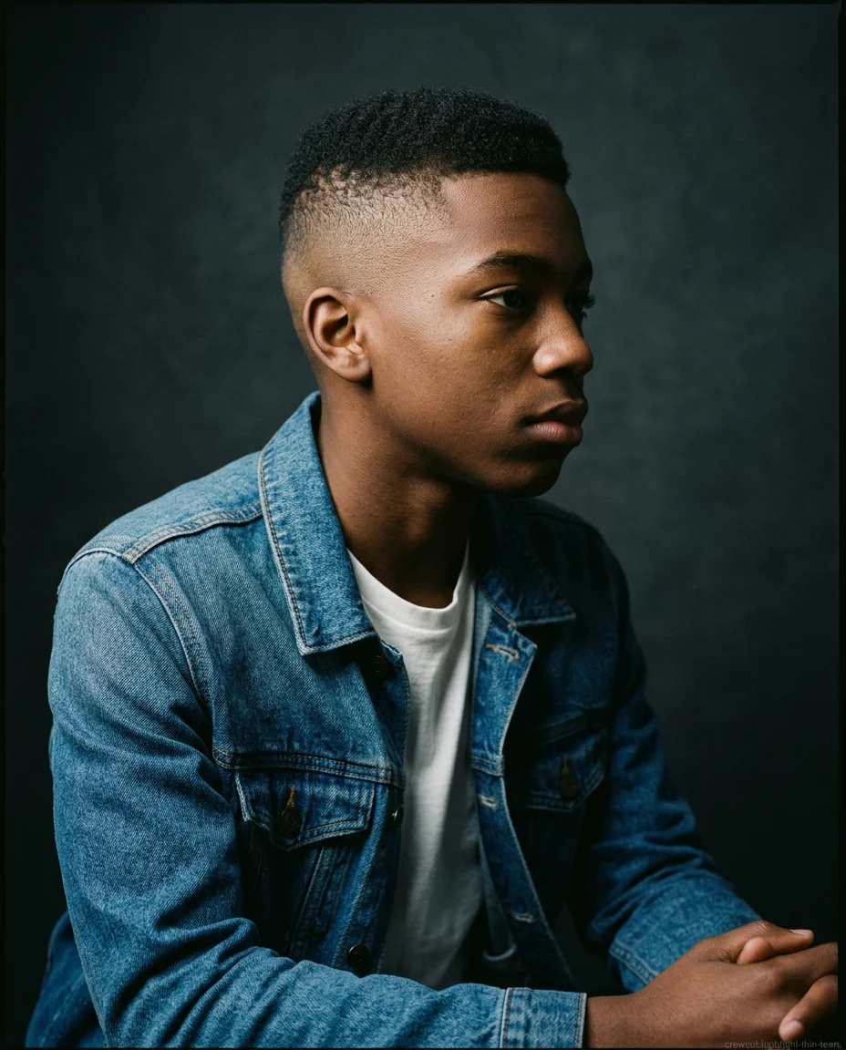 High-and-Tight Crew Cut for teen boys with thin hair