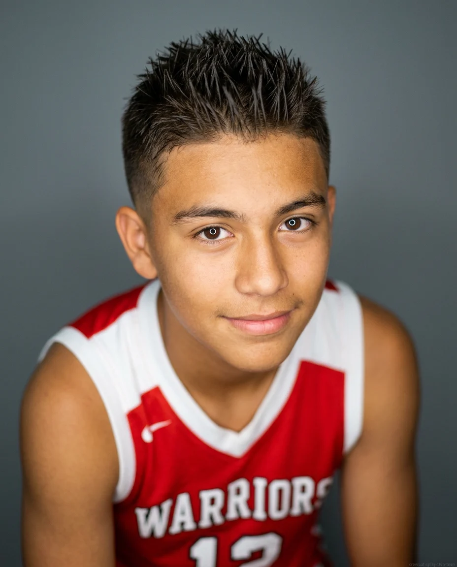Spiky Crew Cut for teen boys with thin hair