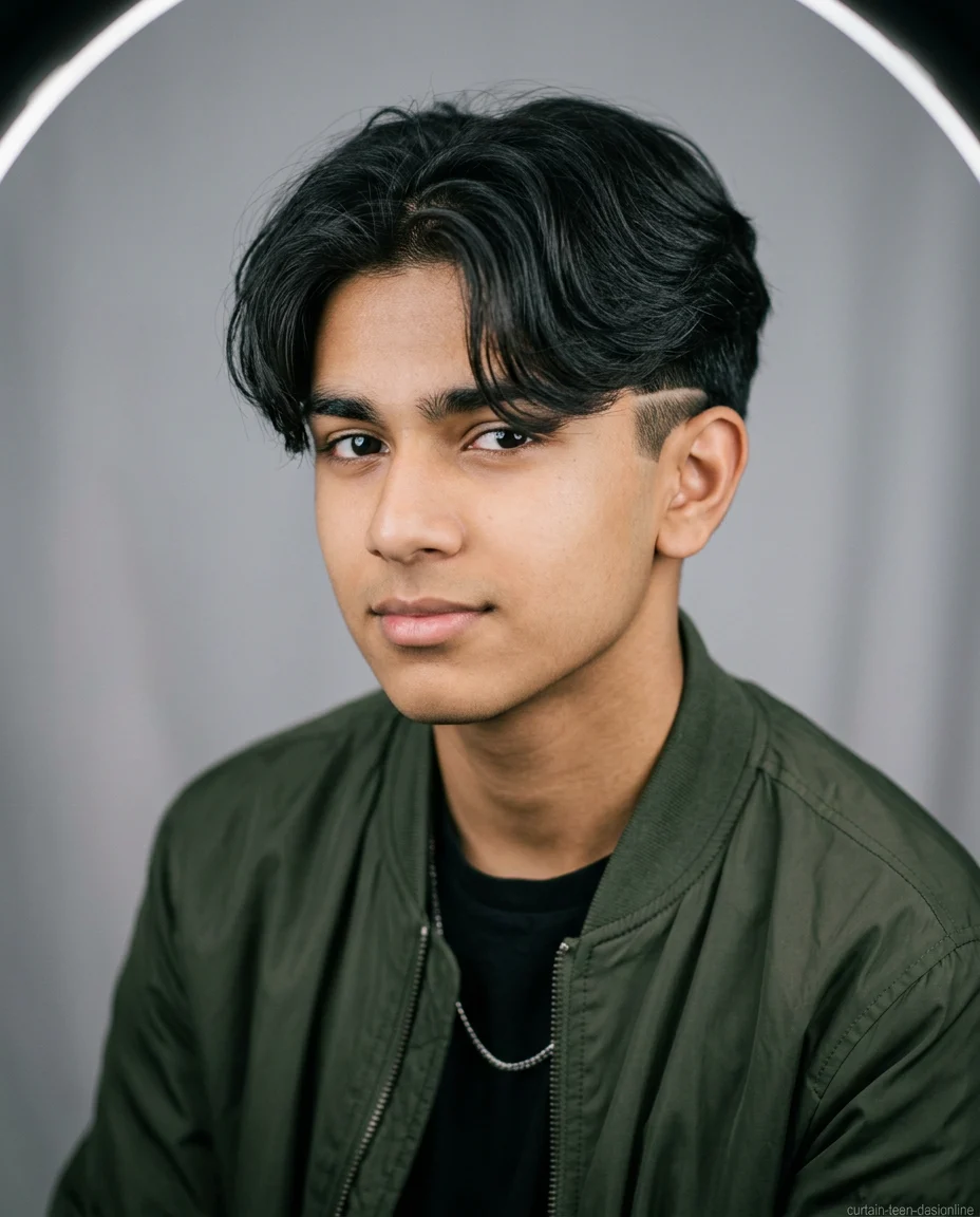 Curtain Haircut With a Design Line
