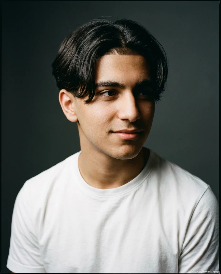 Curtain Haircut With a Line Up