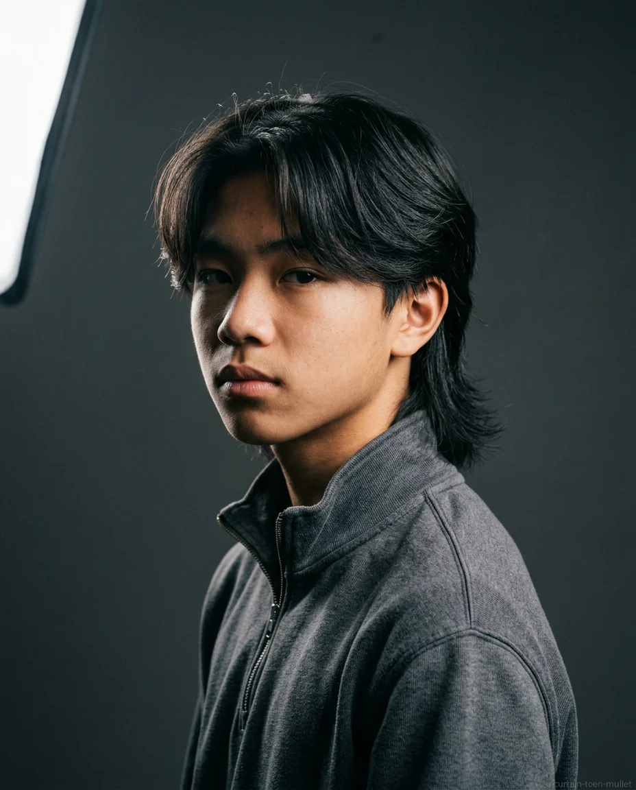 Curtain Haircut With a Mullet Crossover