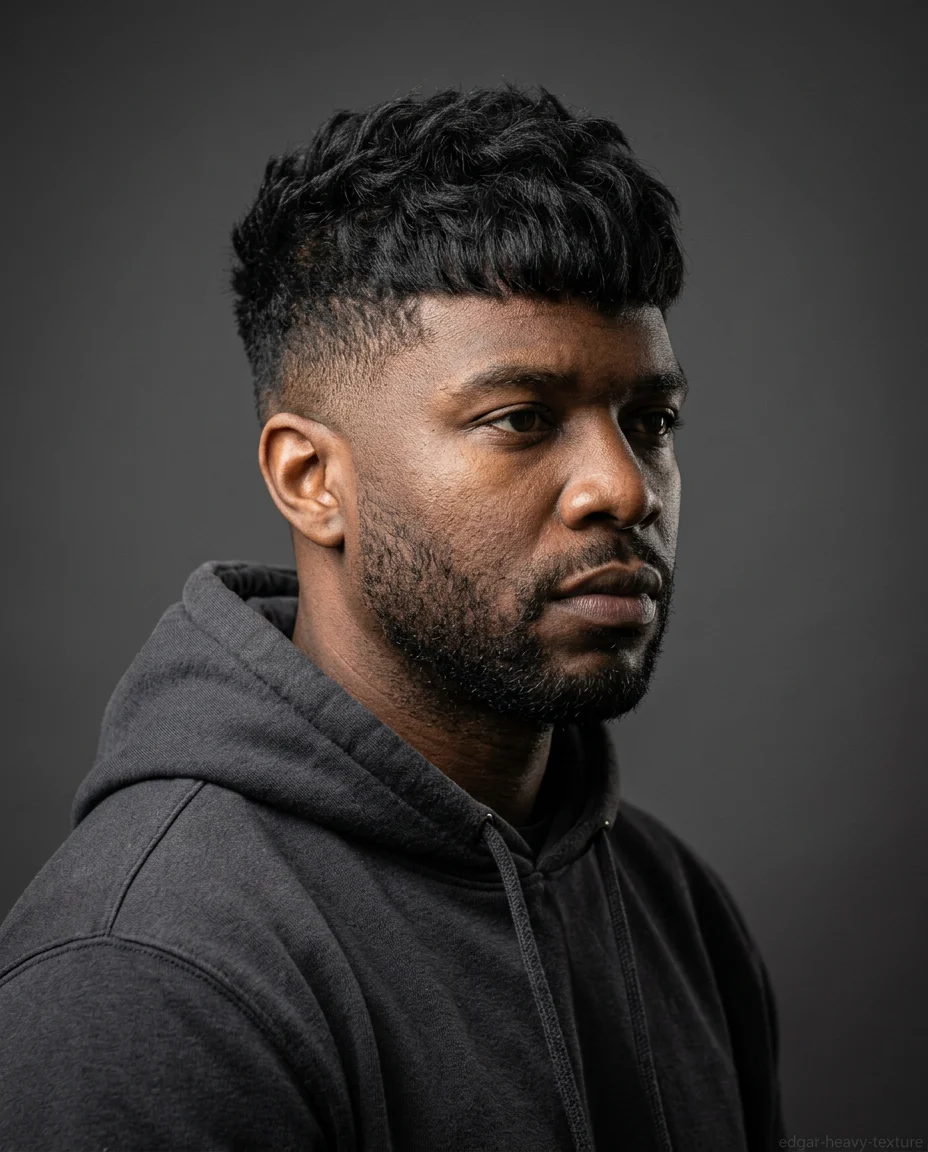 Medium Edgar Haircut with Heavy Texture
