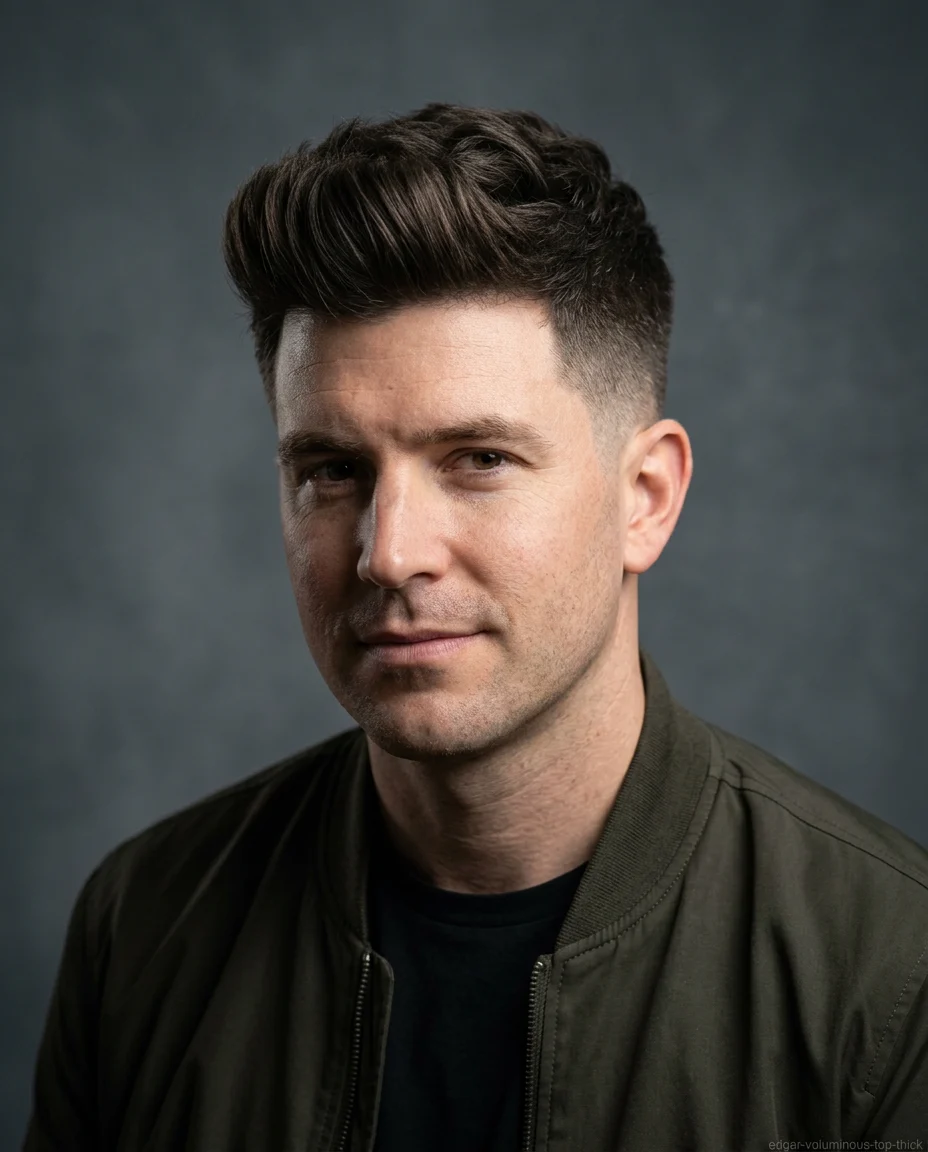 Medium Edgar Haircut with Voluminous Top