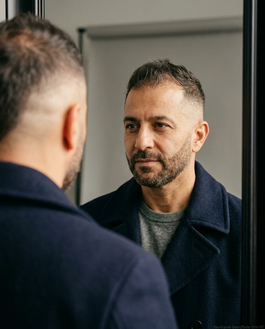 Faux Hawk with Beard Fade