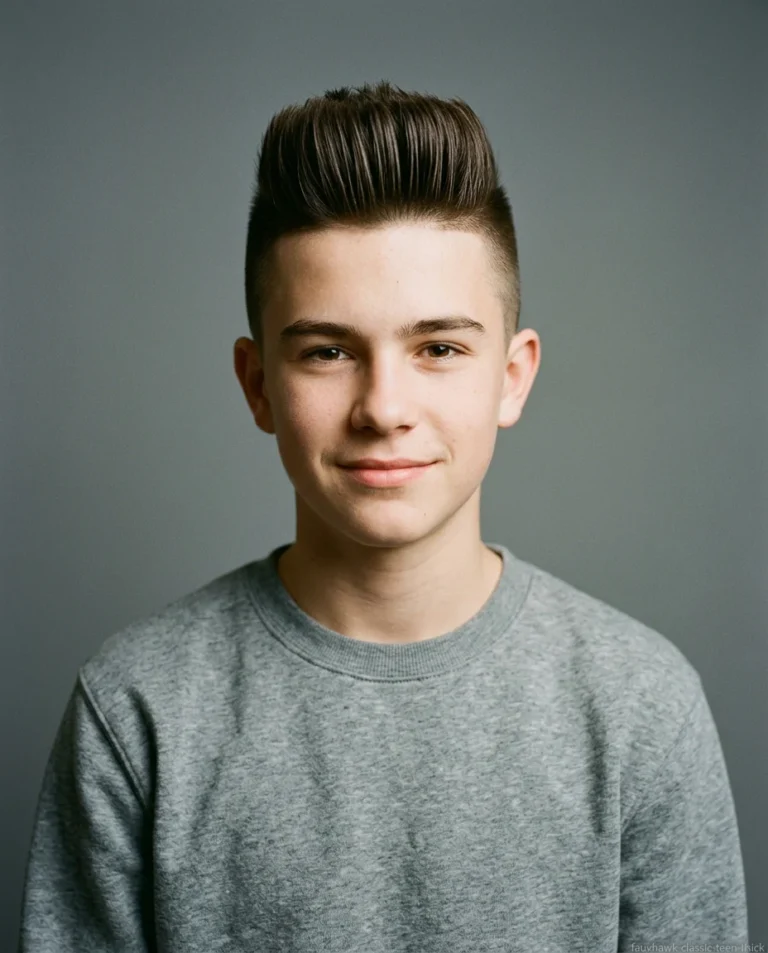 Classic Medium Faux Hawk for Teen Boys With Thick Hair