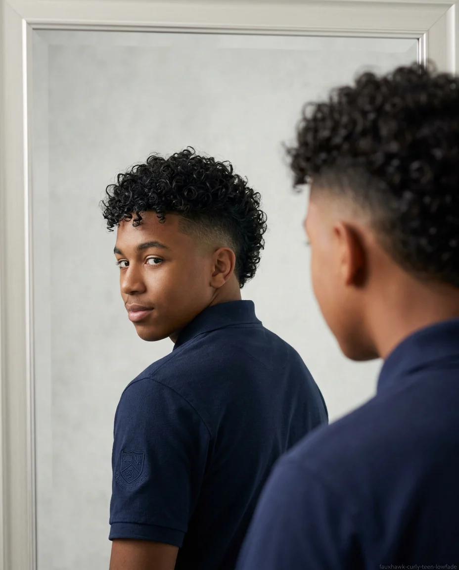 Short Faux Hawk with Low Fade