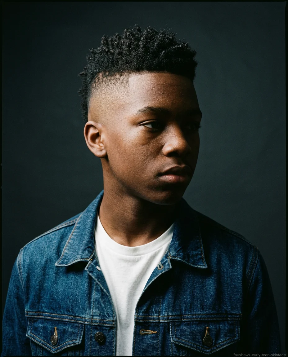 Short Faux Hawk with Skin Fade
