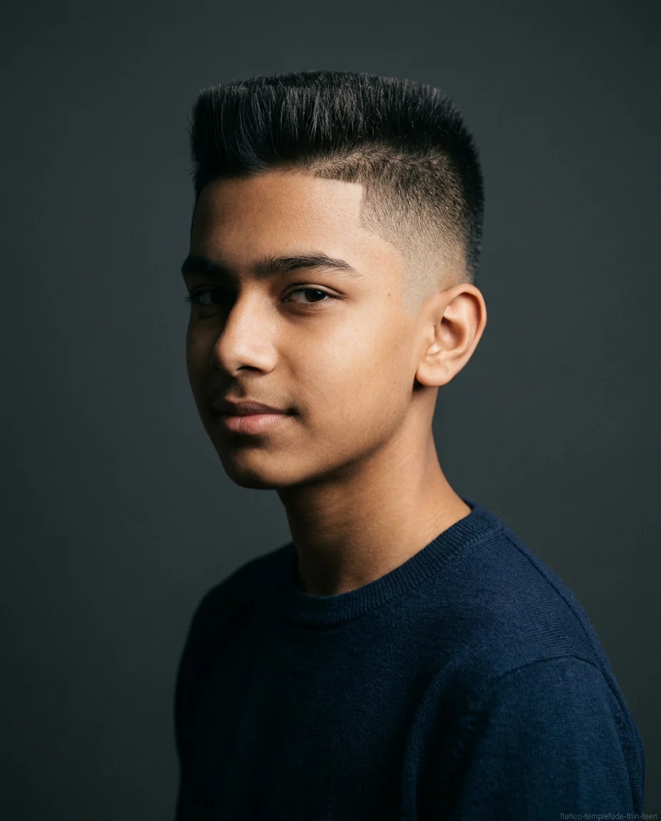 Flat Top with Temple Fade