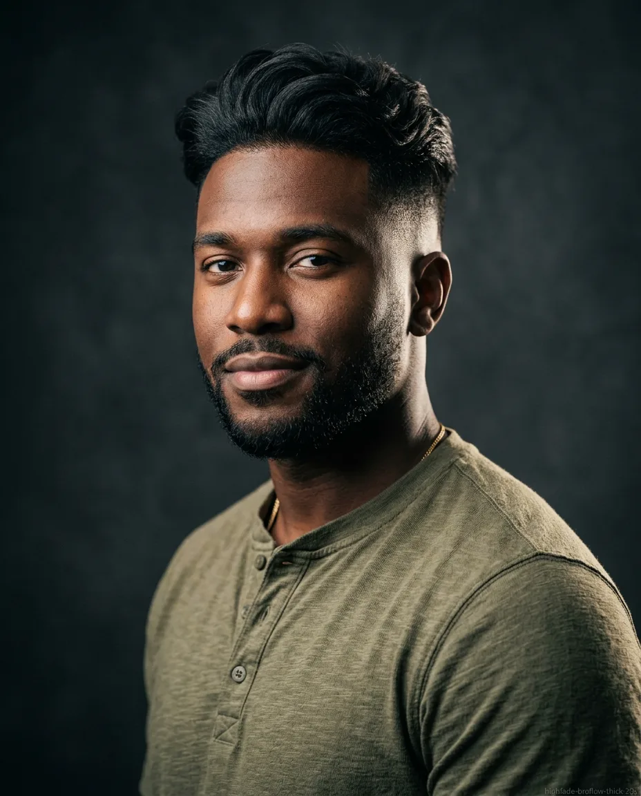 Bro flow with high fade on thick hair
