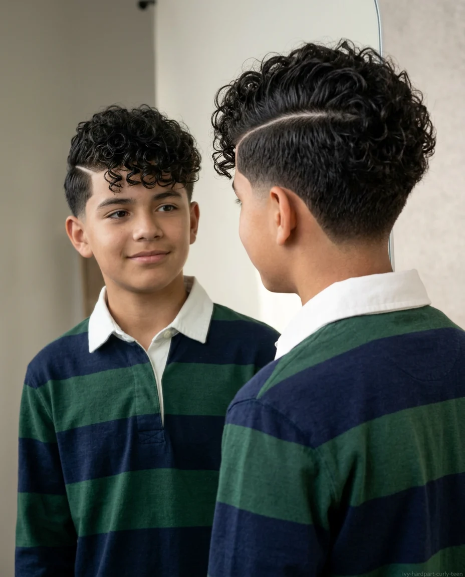 Ivy League with Hard Part and Curls