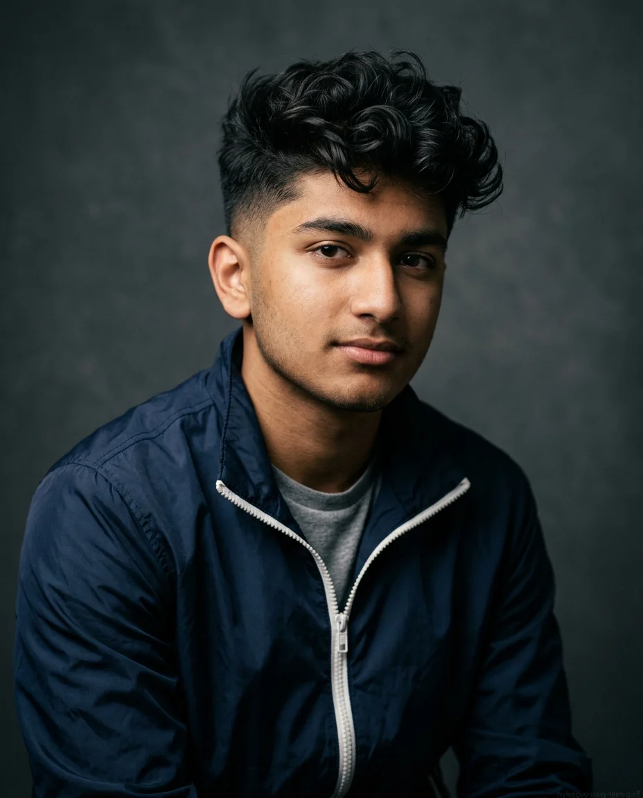 Medium Ivy League with a Messy Quiff
