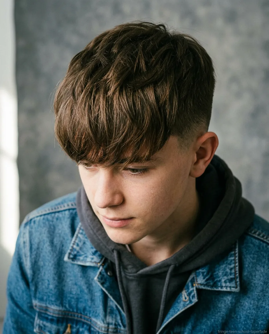 Thick Long Fringe with Taper Fade