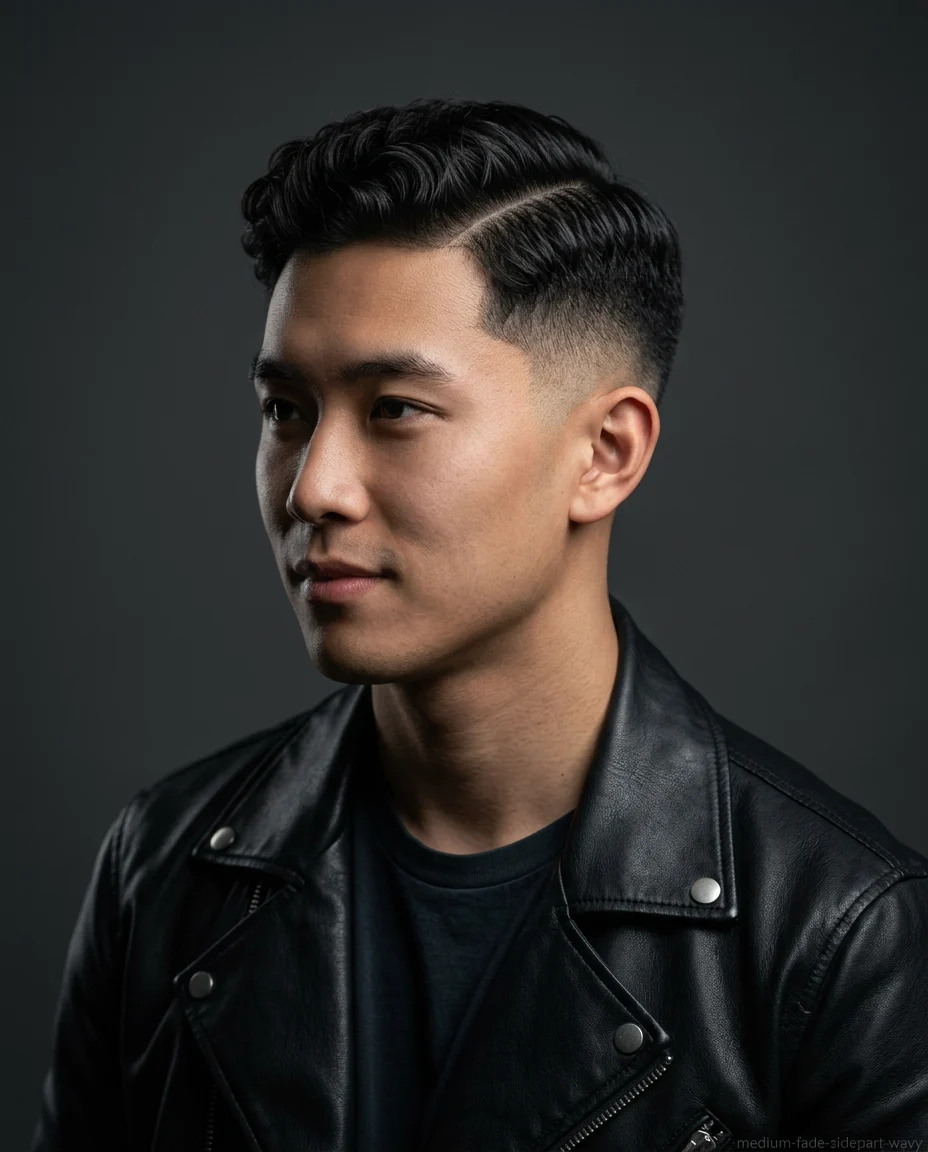 Medium Fade Side Part
