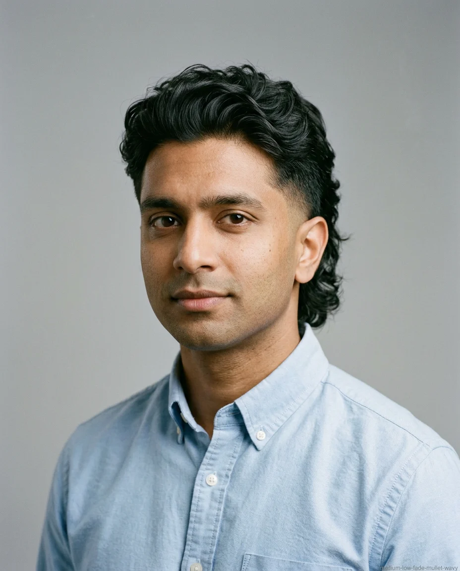 Medium Low Fade Modern Mullet