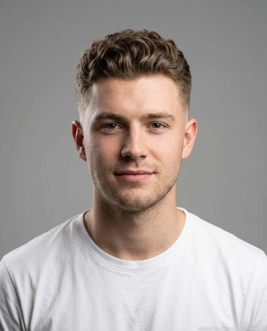 Classic Medium Low Fade with Textured Top