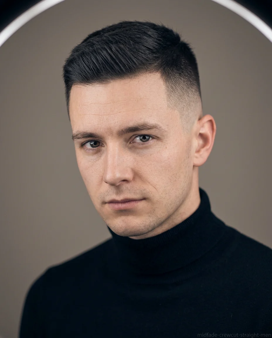 Medium Mid Fade Crew Cut
