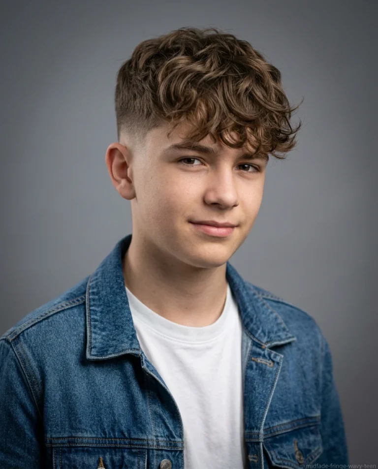 Medium Mid Fade with Textured Fringe