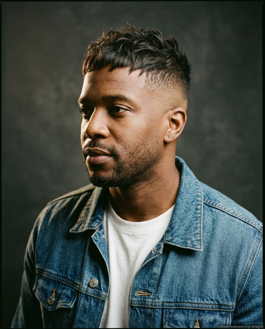 Medium Mid Fade Textured Crop