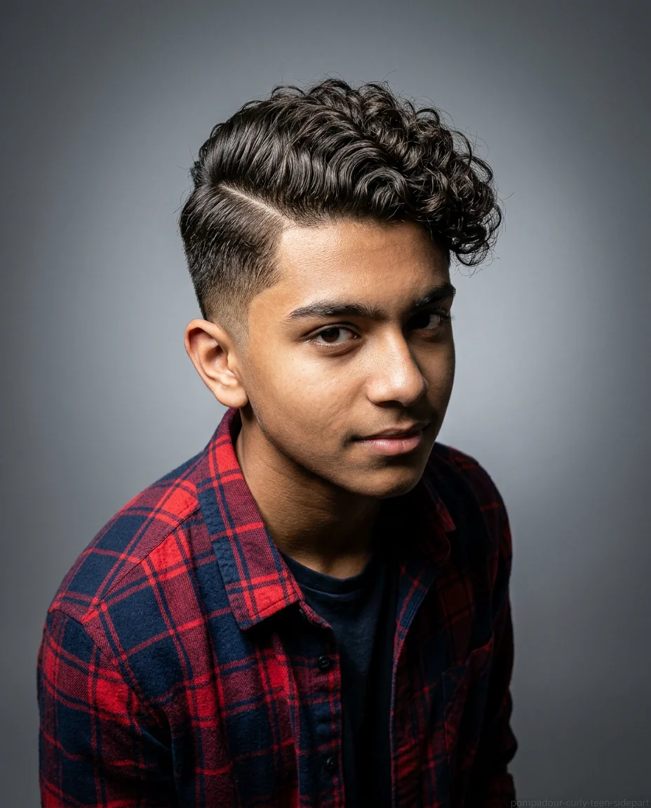 Medium Pompadour with Side Part