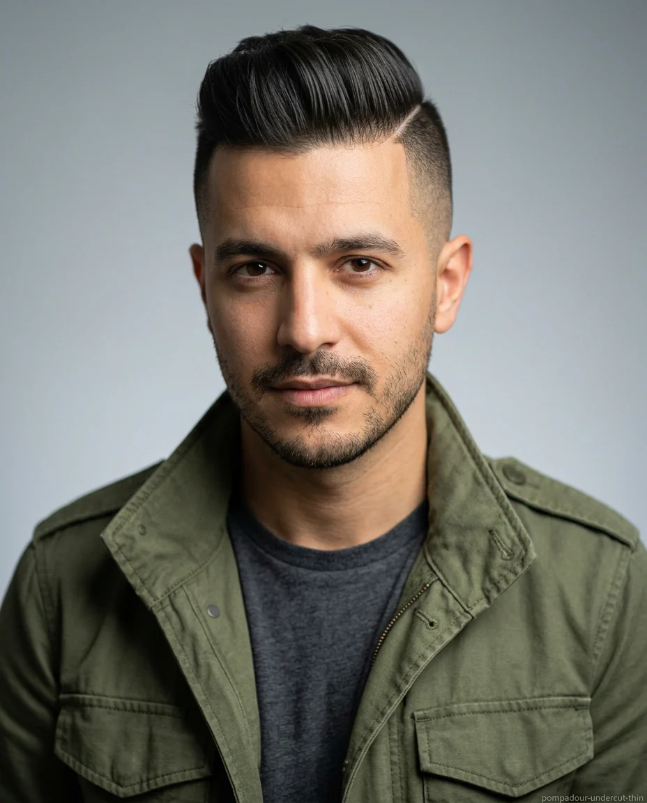 Medium Pompadour with Undercut