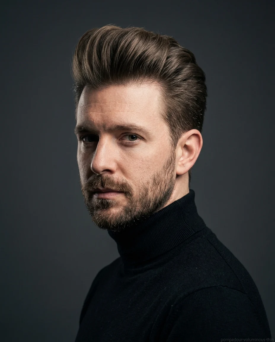 Voluminous Medium Pompadour
