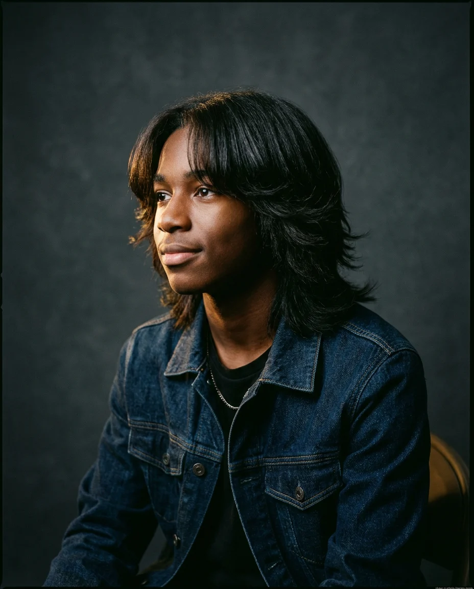 Medium Shag with Curtain Bangs
