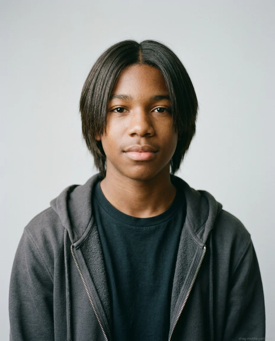 Medium Shag with Middle Part