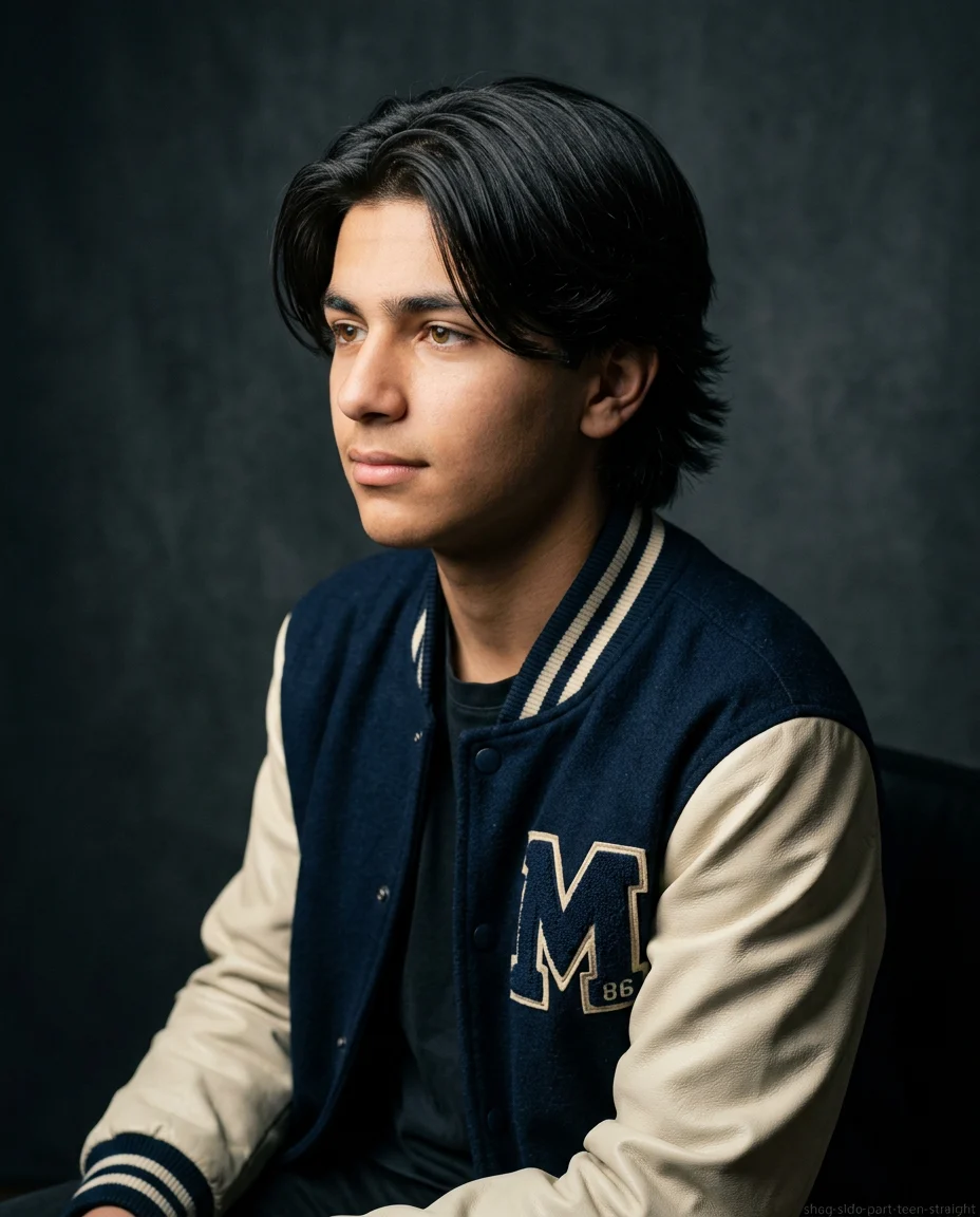 Medium Shag with Side Part