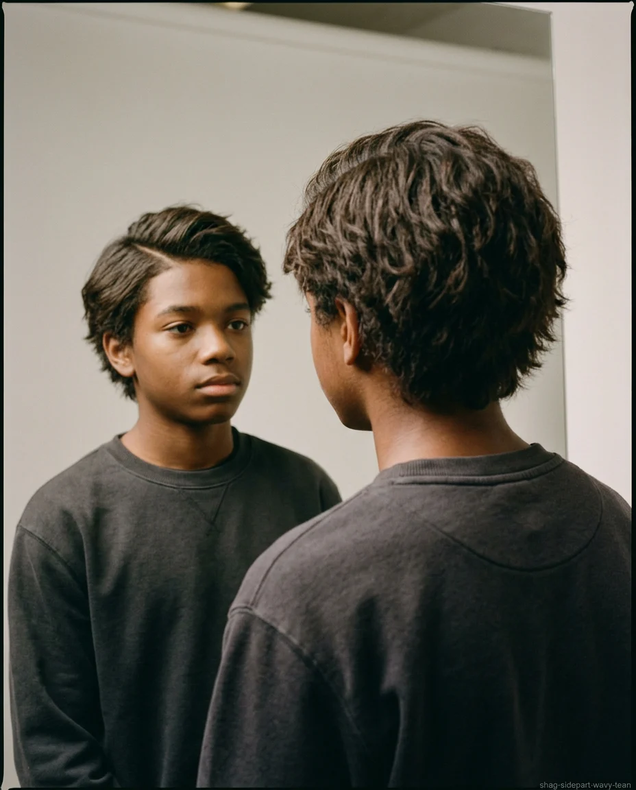 Medium Shag with Side Part