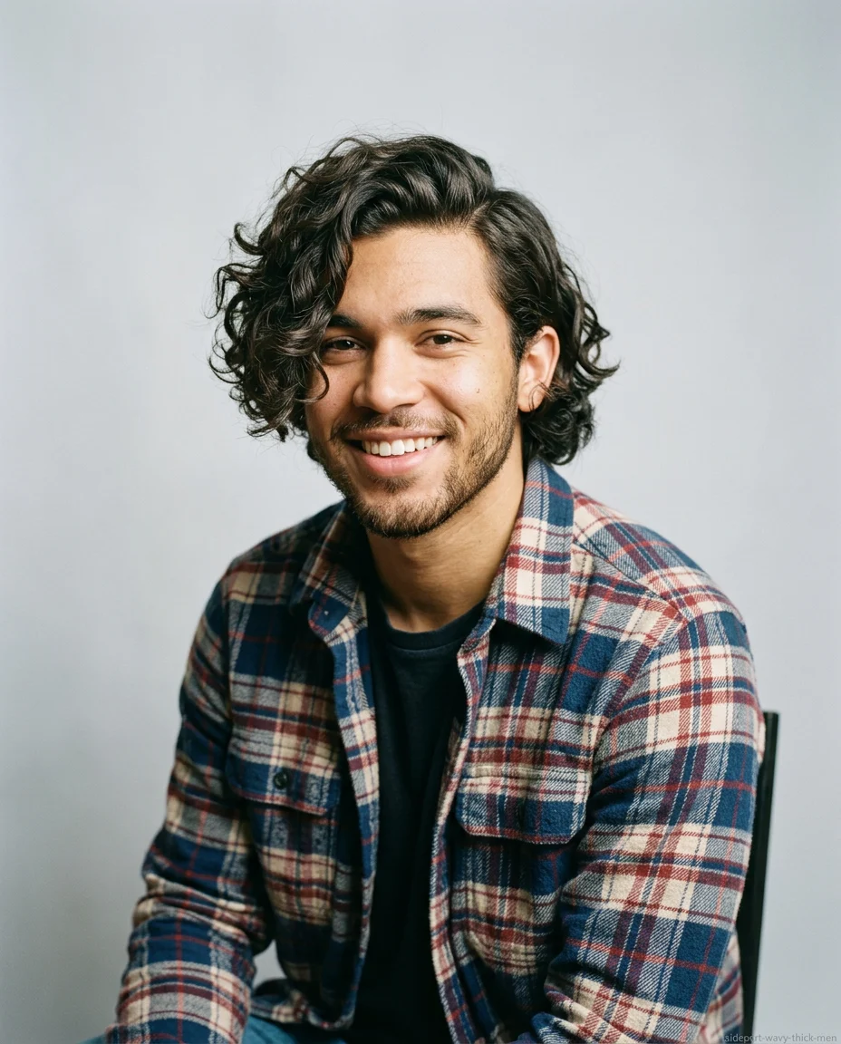 Wavy Long Side Part for thick hair