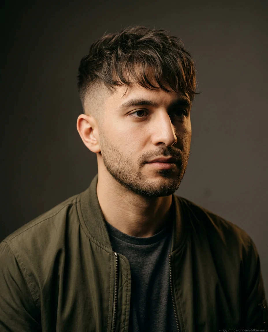 Side-Swept Fringe with Skin Fade