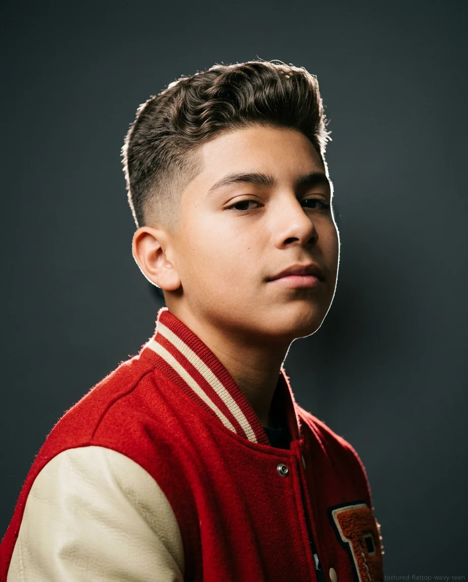 Textured Flat Top for Wavy Hair