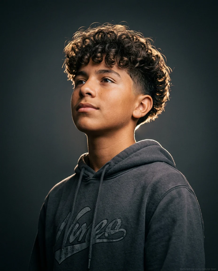 Textured Ivy League with Natural Curls