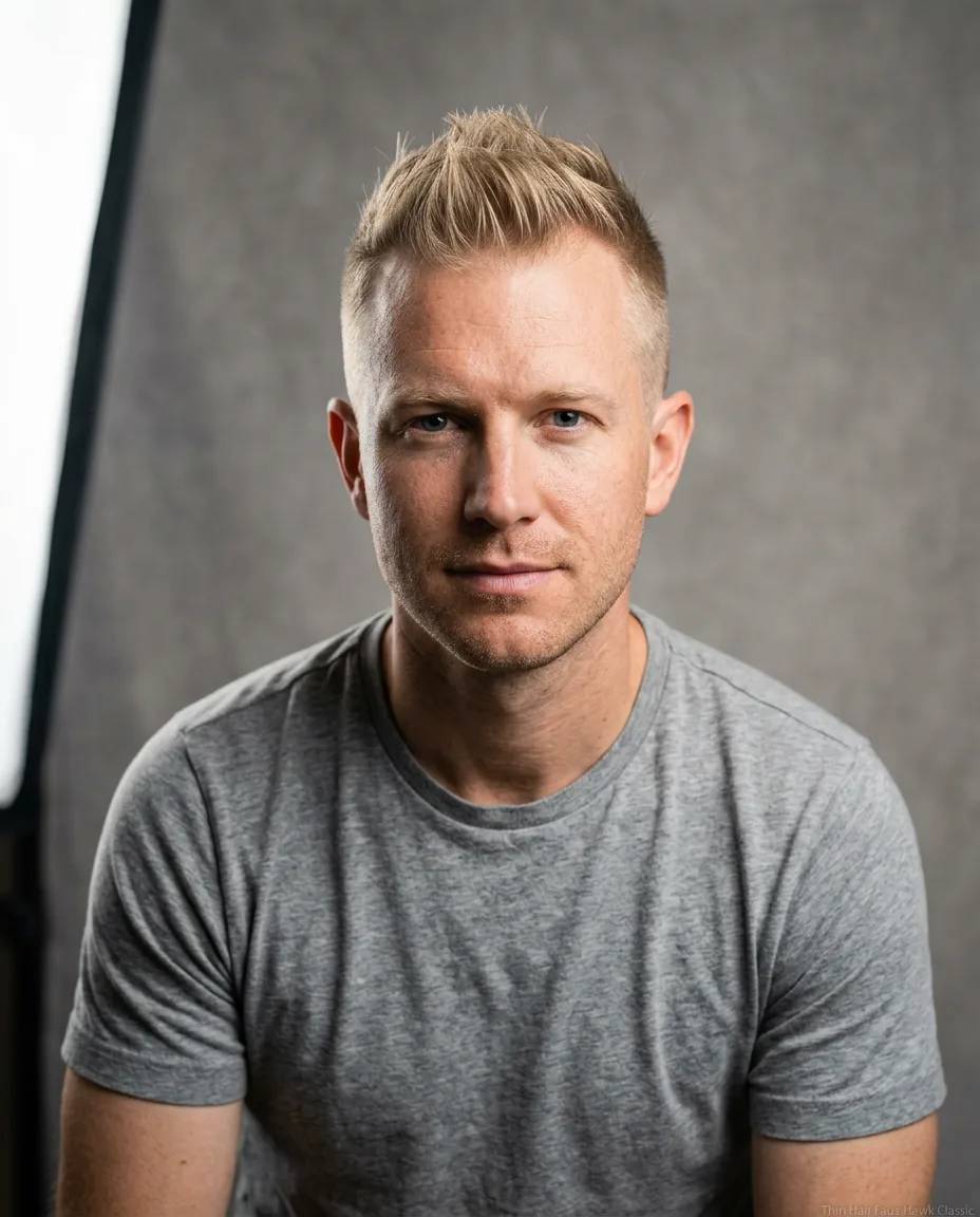 Thin Hair Faux Hawk Classic on man