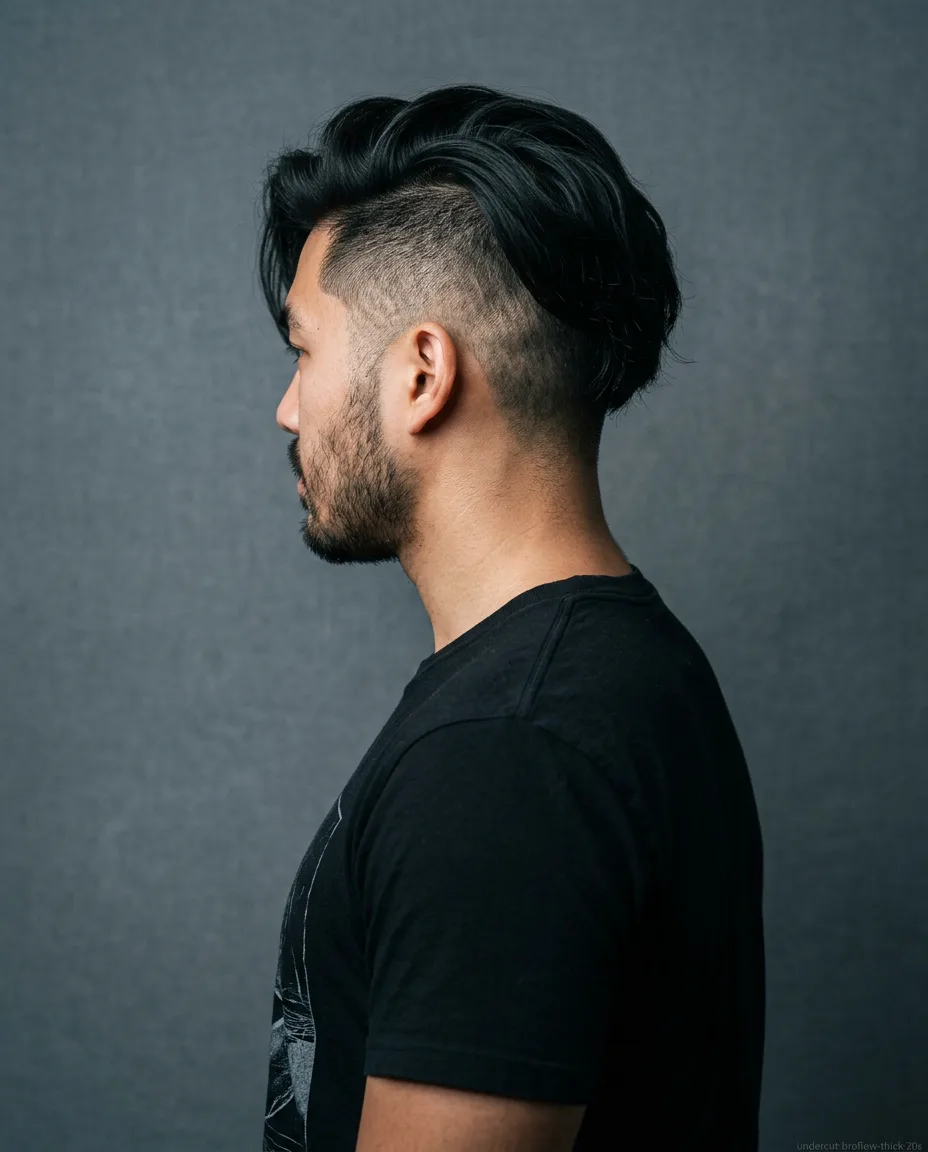 Bro flow with undercut on thick hair